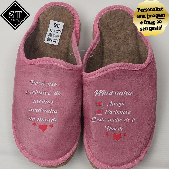 Chinelos Madrinha Amiga e Carinhosa